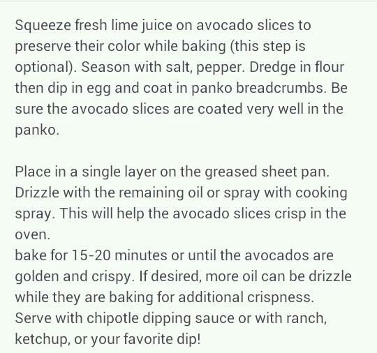 Crispy Baked Avocado Fries And Chipotle Dipping Sauce Super Delicious!