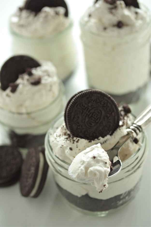 13. No bake individual Oreo cheesecakes 