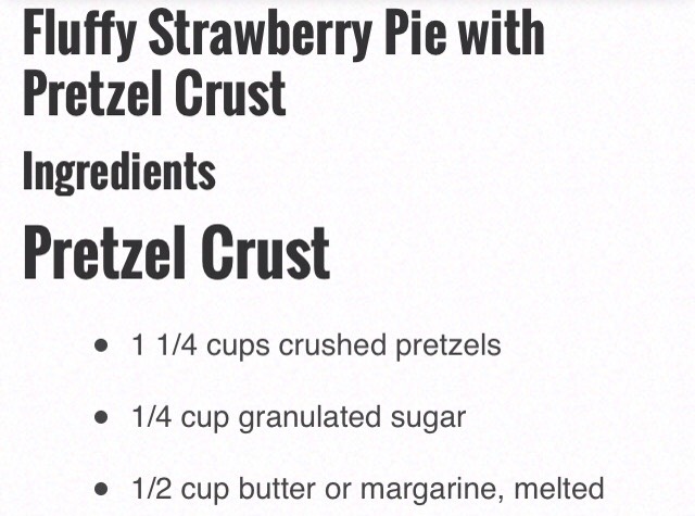 Fluffy strawberry pie with pretzel crust