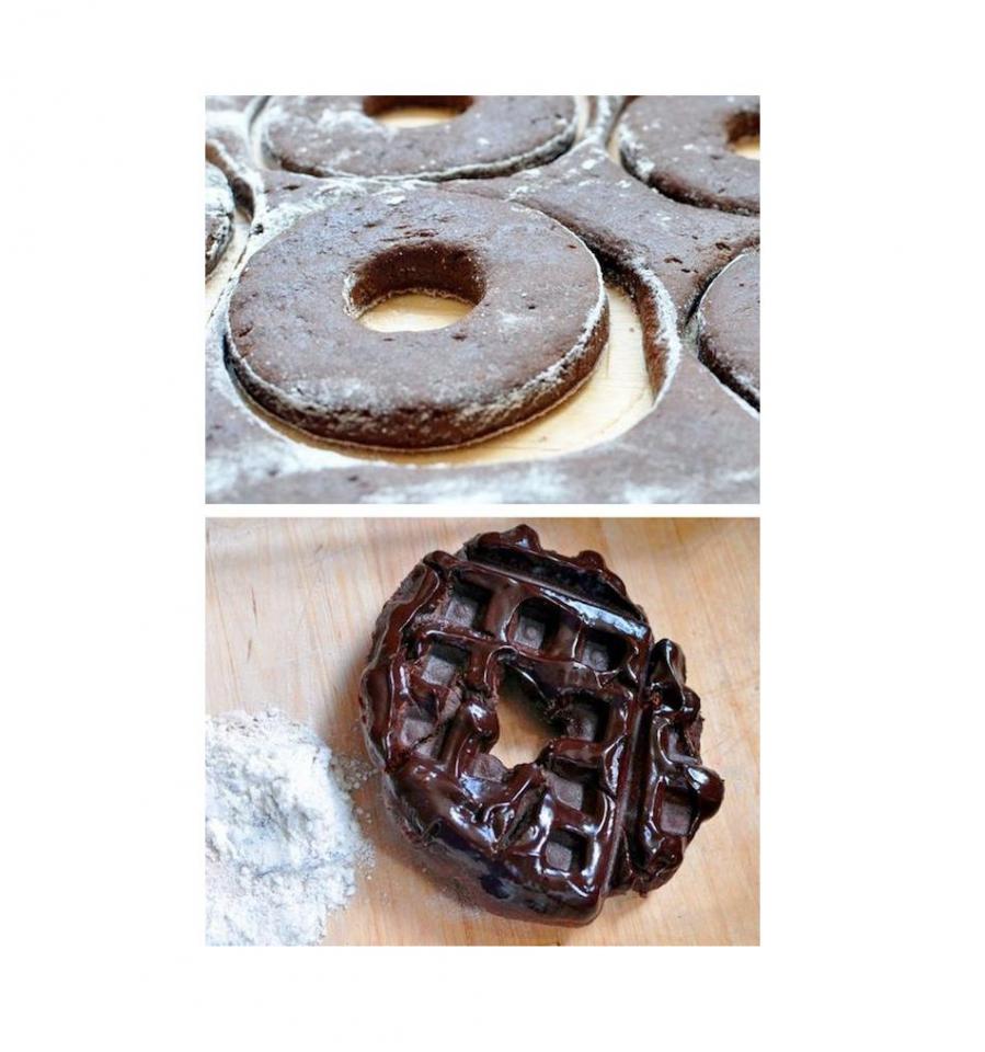Waffle Iron Doughnuts

But wait, waffled doughnuts!? Breakfast is looking good.