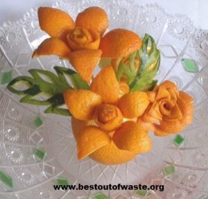 So – now, your guest can’t  resists after seeing your food-dish with a orange-peel garnishing