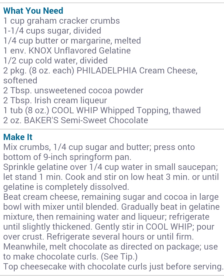 Irish Cream Cheese Cake!!