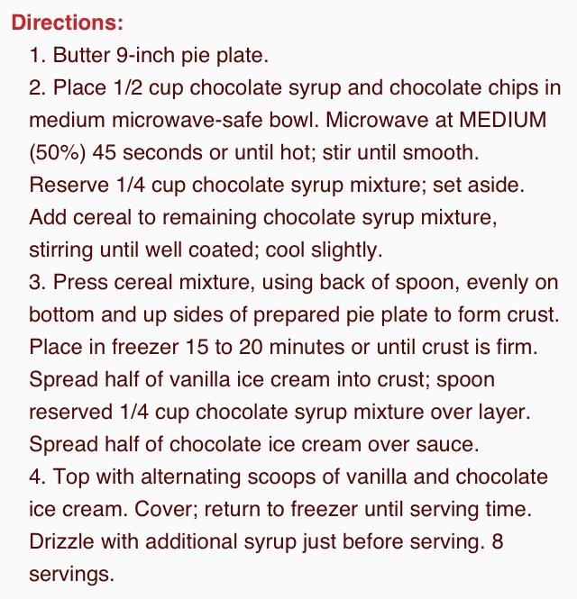 Yum Chocolate Ice Cream Pie Recipe