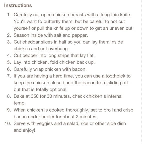 Cheddar And Pepper Stuffed Bacon Wrapped Chicken. Amazing Recipe!