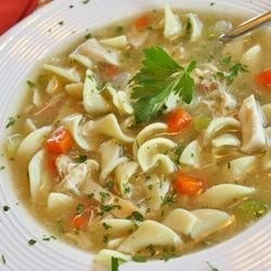 Eat chicken noodle soup. 
How would something so classic not make the list? Chicken noodle soup offers some nice, gentle, easily digestible nourishment.