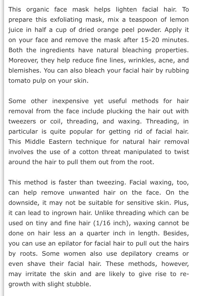 🎀 Get Rid Of Unwanted Facial Hair 🎀