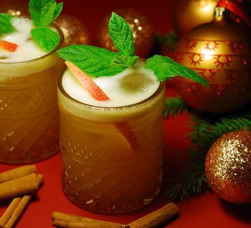 Ingredients:

1/2 oz Zaya Rum
1 oz Apple Brandy
3/4 oz Fresh Lemon Juice
2 oz Fresh Orange Juice
1/2 oz Maple Syrup
Mint Sprig and Apple Slices for garnish

