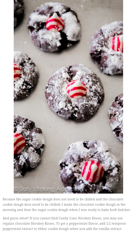 Candy Cane Kiss Cookies!