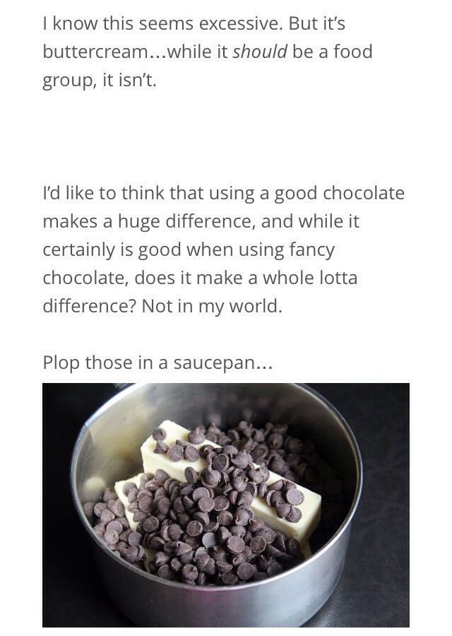 Easy Chocolate Buttercream Frosting.