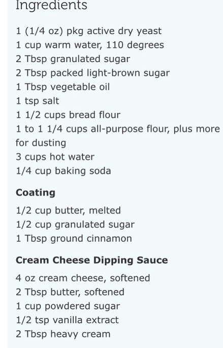 ✨💕😋Cinnamon Pretzel Bites & Cream Cheese Dipping Sauce✨❣😋