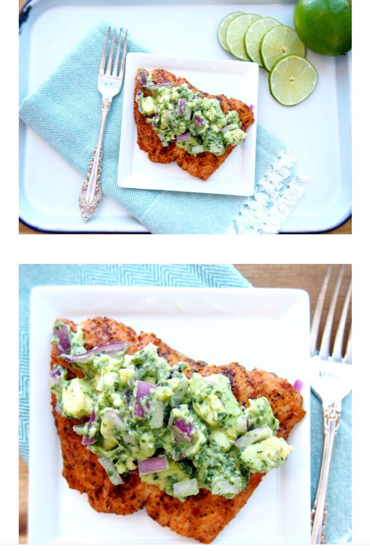 Grilled Salmon With Avocado Salsa!!