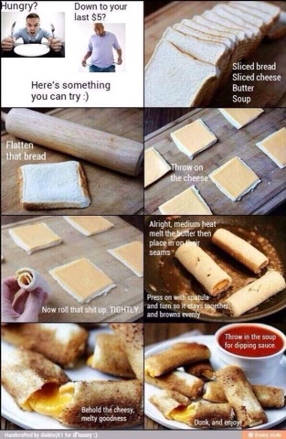 Grilled cheese roll ups