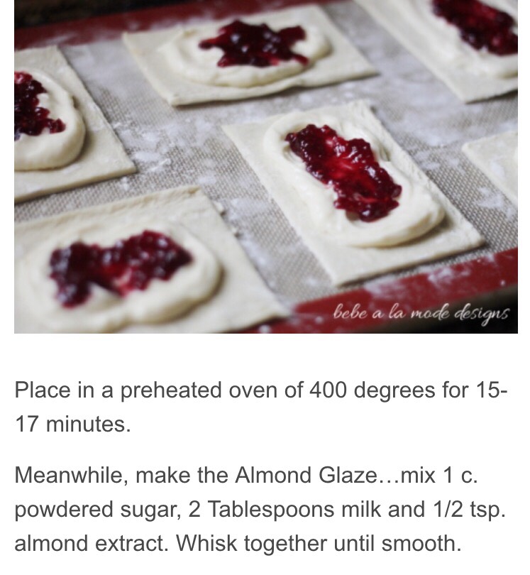 Raspberry Almond 🍒Cream Cheese Danish🍒