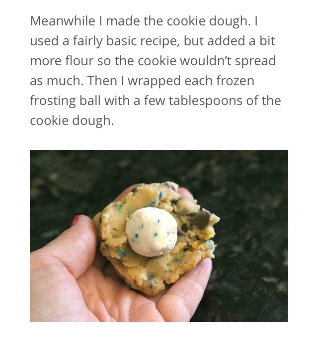 Frosting Filled Chocolate Chip Cookies 