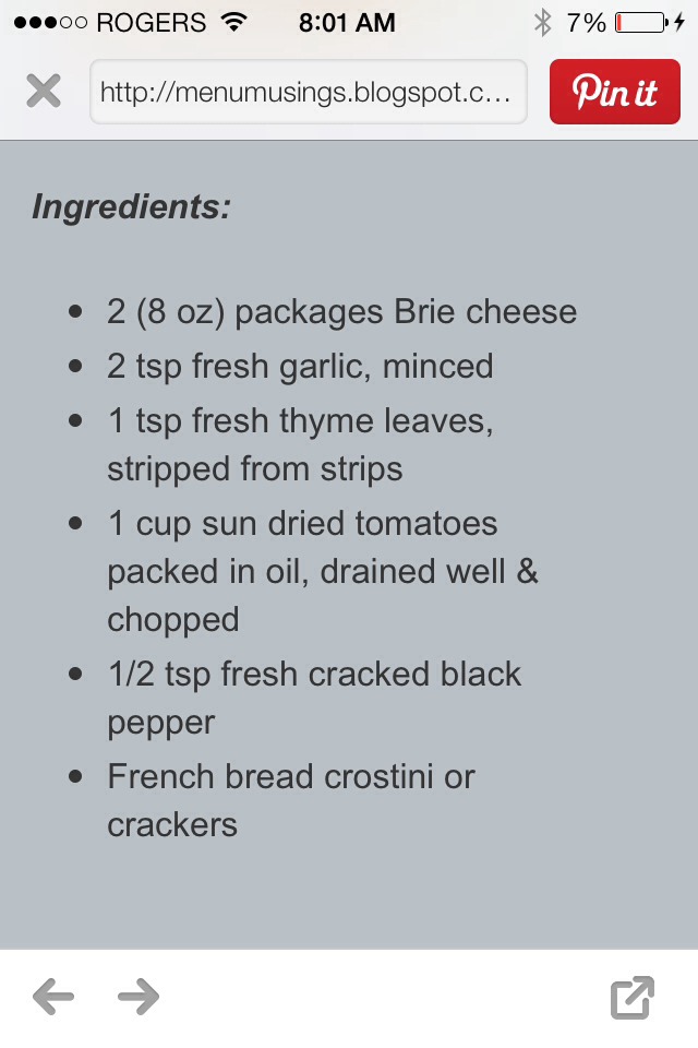 Baked Brie And Sundried Tomato Dip!