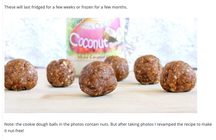 😄 No Bake/ No Sugar - Coconut Cookie Dough Balls😄