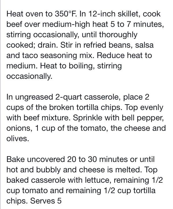 Beef And Bean Taco Cassarole 