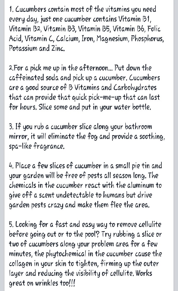 Cucumber tips n tricks