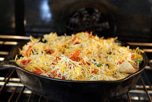 Step 11: Place in the preheated oven, and cook until the cheese is nice and bubbly and the veggies are warmed through, roughly 7 minutes or so.
