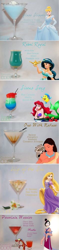 Disney Princess Cocktails