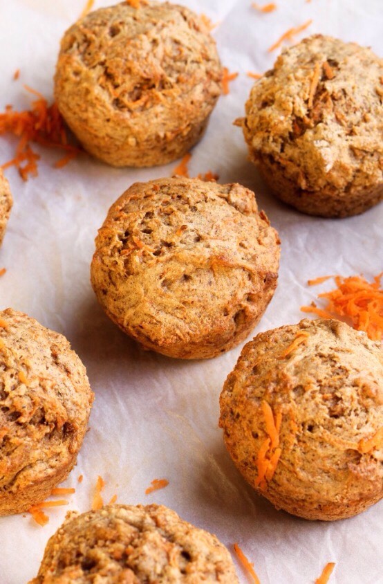 Healthy Banana Carrot Muffins