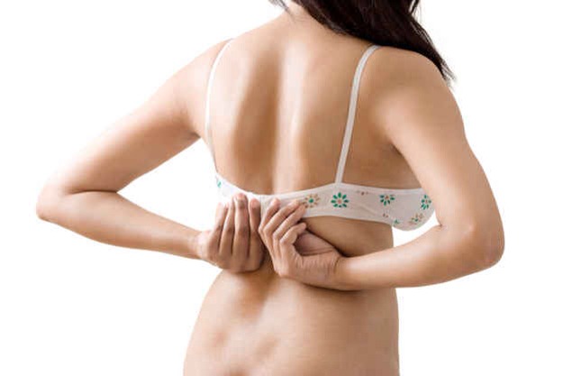 After buying a new bra, submit it to the Two-Finger-And-A-Fist test. If you can't two fingers between the strap and your back, it's too tight. If you can fit your whole fist, it's too loose. 