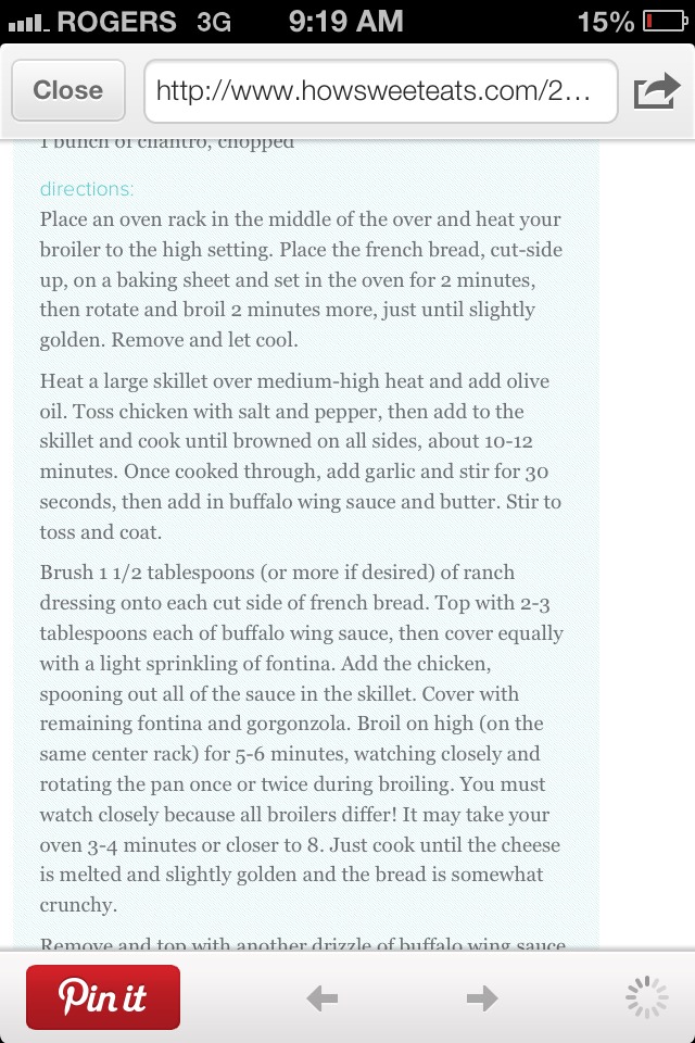 Buffalo Chicken French Breads