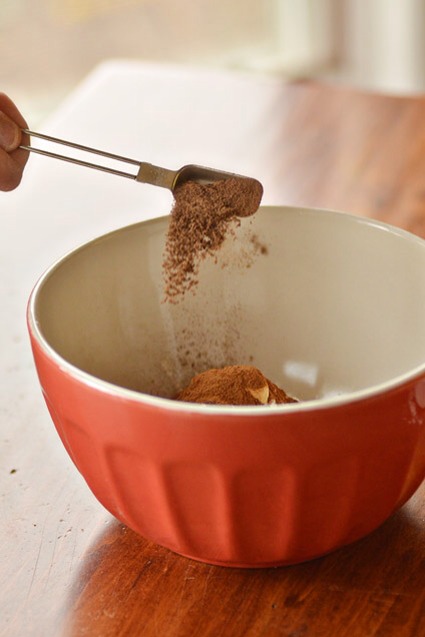 In another bowl, mix the remaining 1 1/2 cups flour with the ginger, cloves, cinnamon, and allspice.