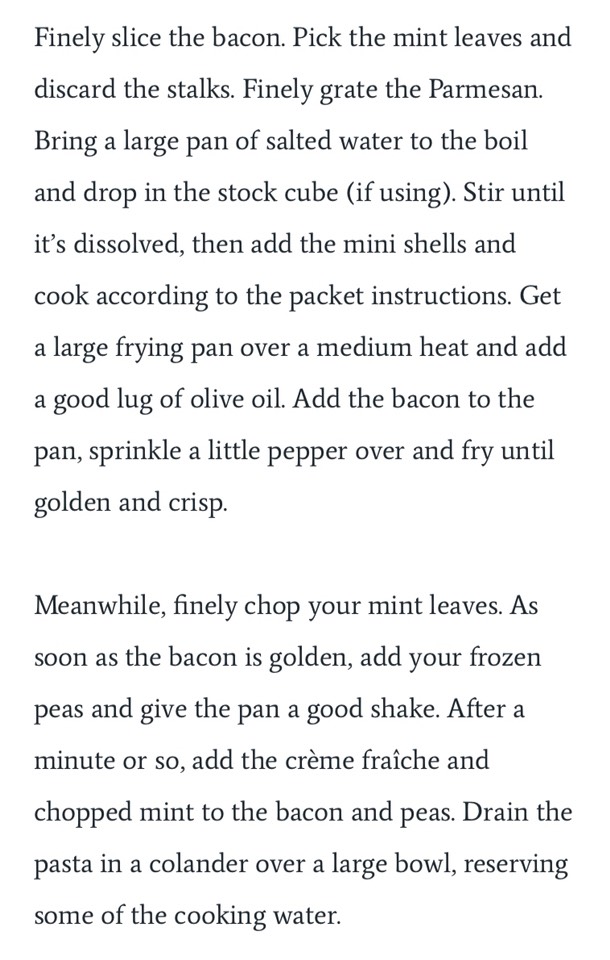 Mini Shell Pasta With A Creamy Smoked Bacon And Pea Sauce Recipe 😍 #tipit