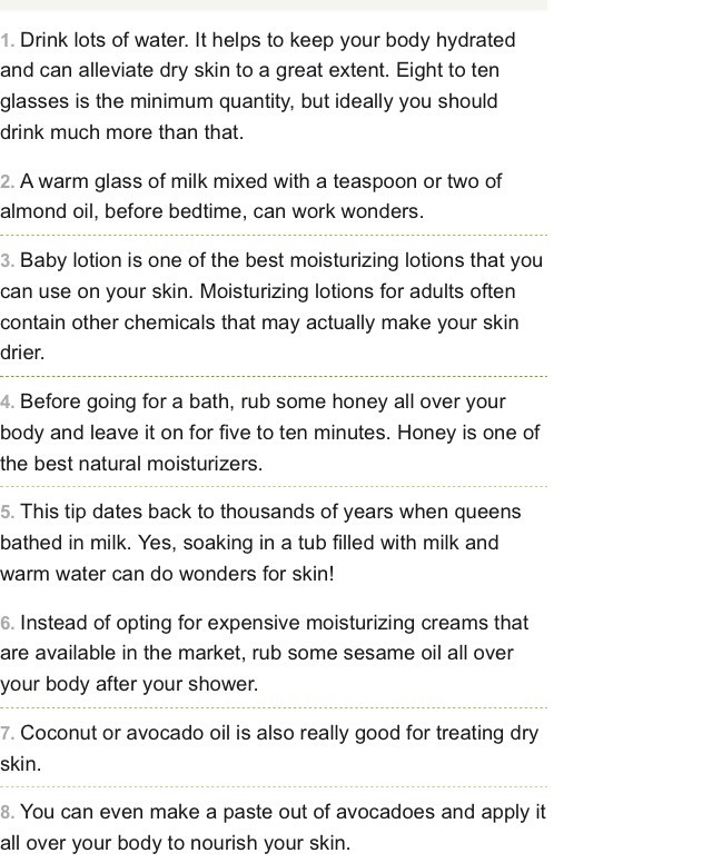 ✨ Natural Remedies For Dry Skin✨
