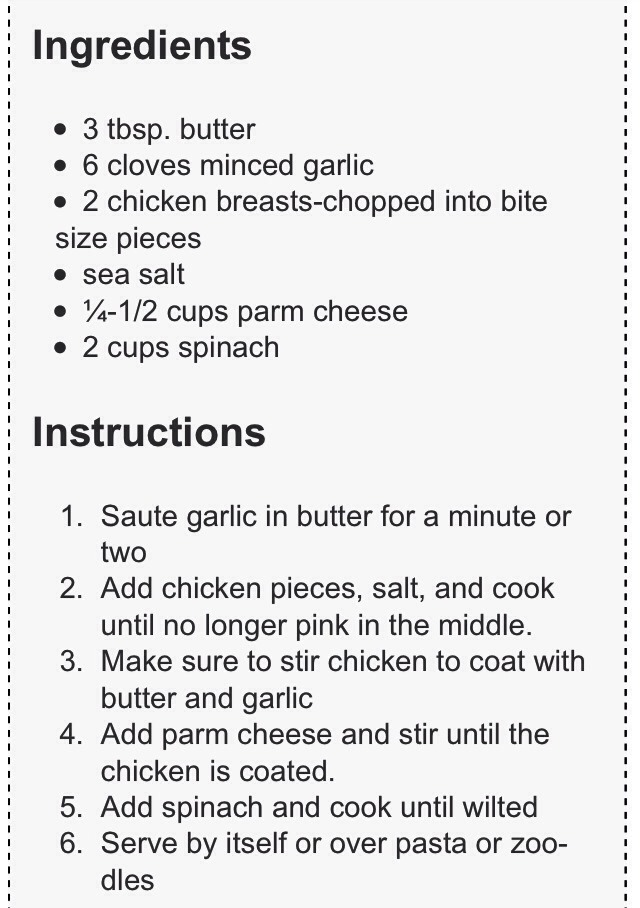 Quick & Easy Healthy Garlic Parmesan Chicken With Spinach