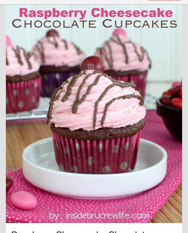 Raspberry Cheesecake Chocolate Cupcakes!!! 