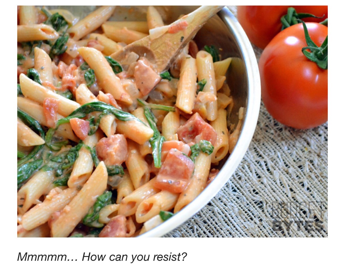 Creamy Tomato Spinach Pasta