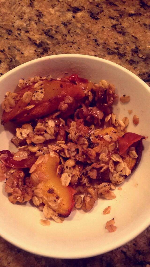 Homeade Clean Peach Crisp!!