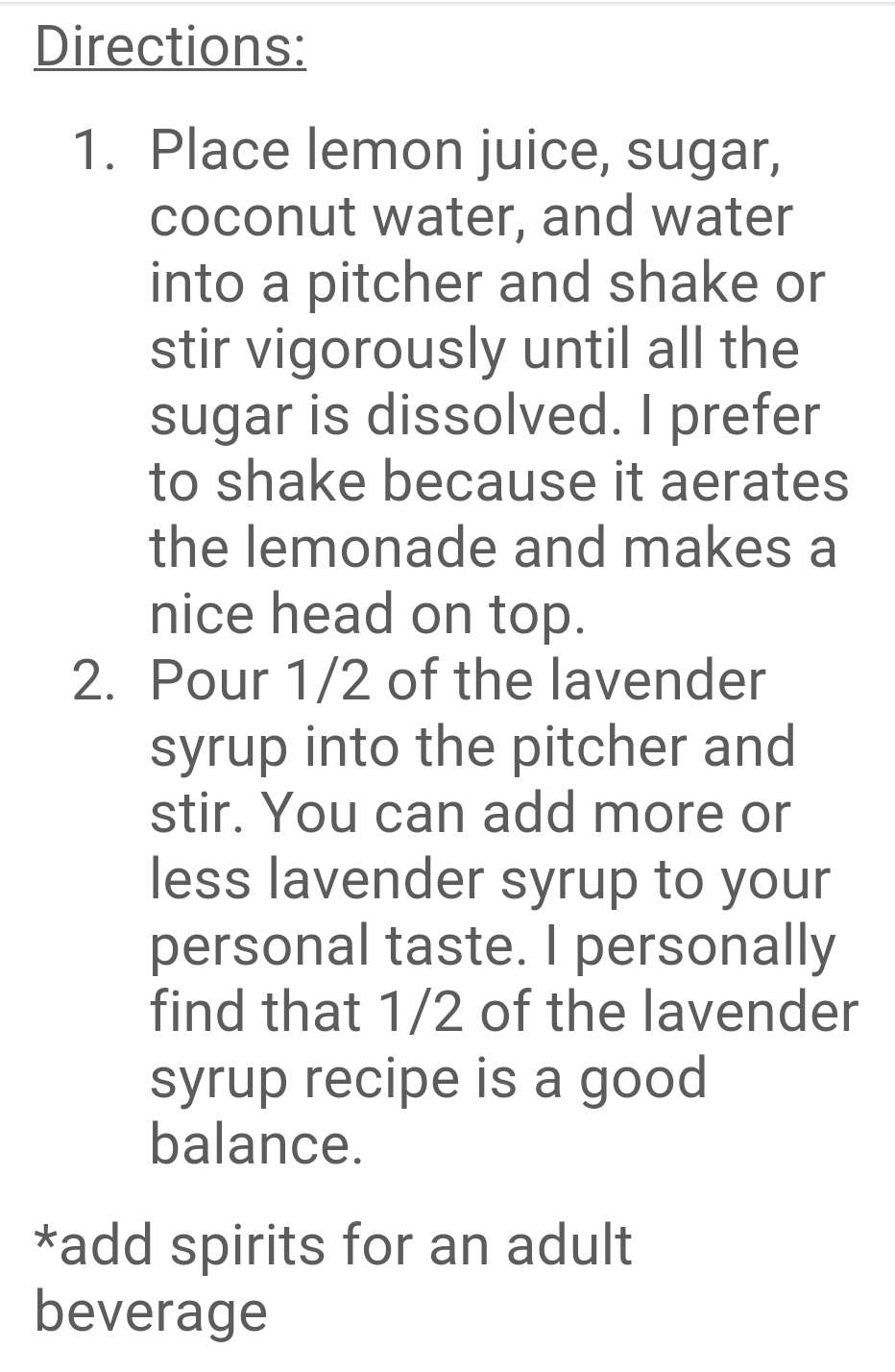 Coconut Lavender Lemonade!  