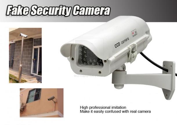 Whether it’s fake or real, having a security camera surely decreases the theft rate. The idea is a simple incorporation of scarecrow technique