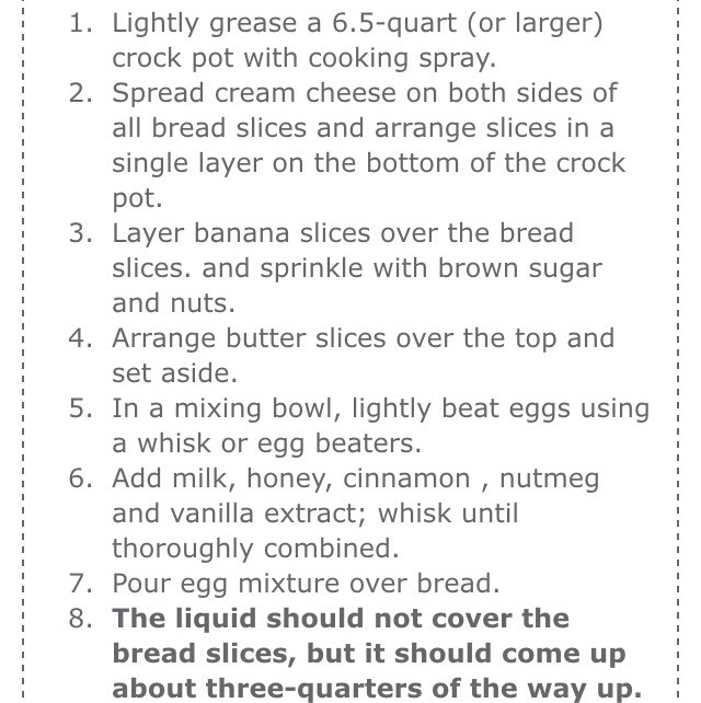 Crockpot Banana French Toast