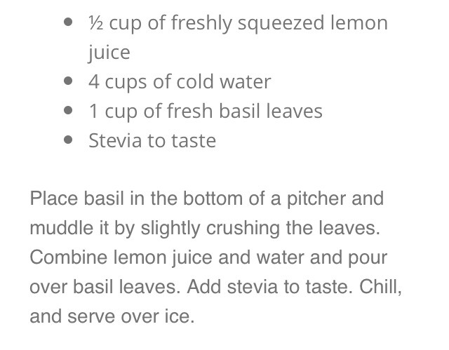 Lemon Basil Water 
