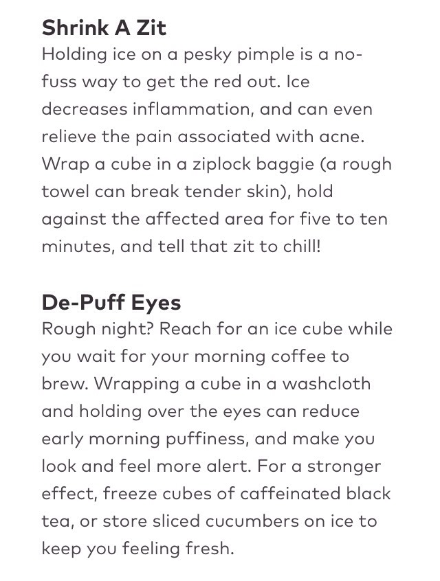 " DIY Ice Beauty Secrets"👌