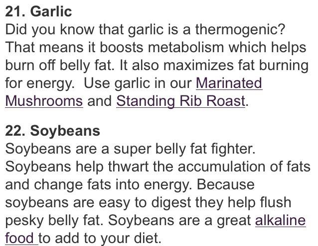 Top 25 Flat Belly Foods!