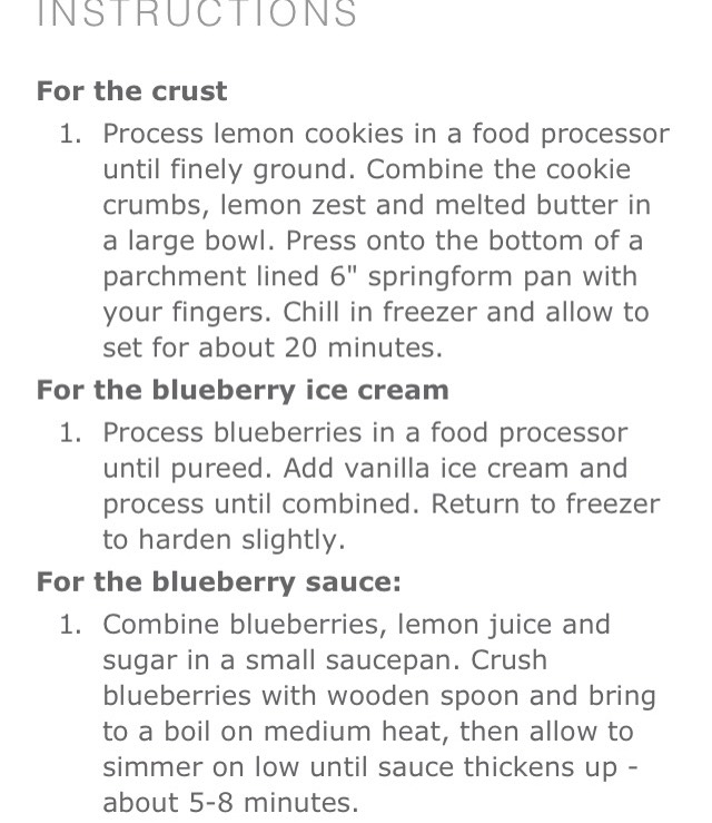 Blueberry lemon ice cream cake 