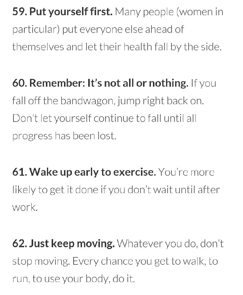62 Lifestyle Changes To A Slimmer Body! !