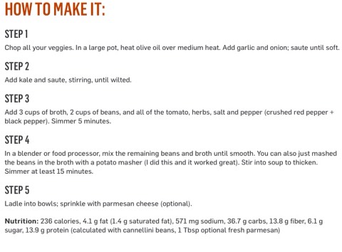 White Bean Kale Soup! 