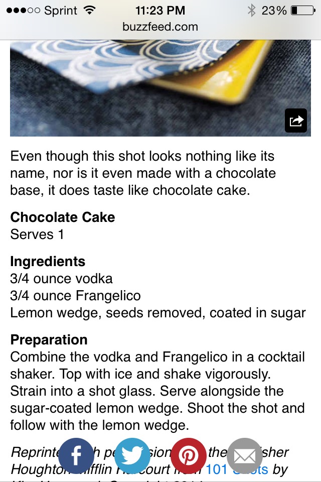 Mixed Drink/shot Recipes! Super Easy! 