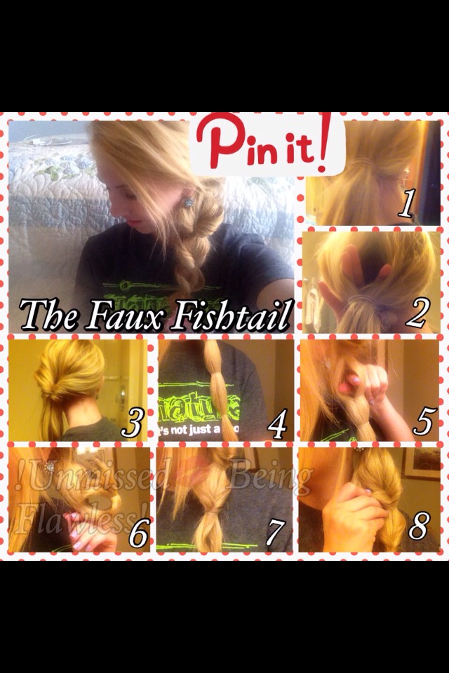 The Faux Fishtail! For those of you that can't accomplish a regular fishtail, this is MUCH easier and faster! 💕❤️💕