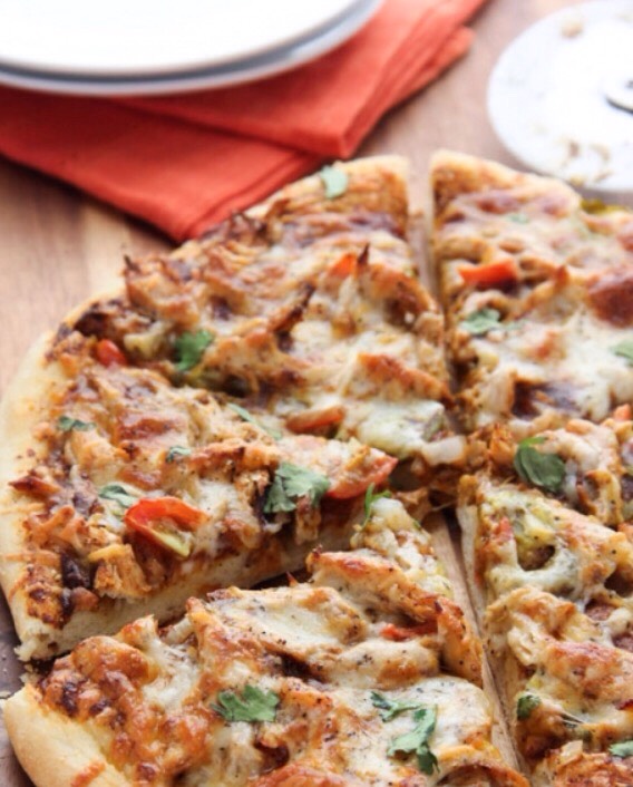 Chicken enchilada pizza 
