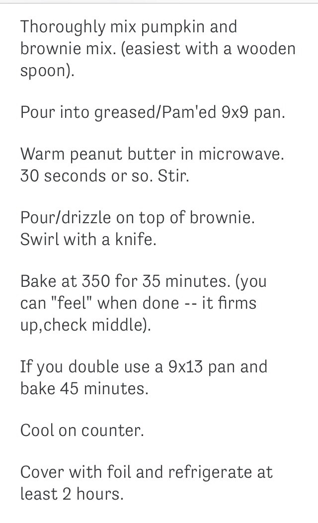 Pumpkin Fudge Brownies 