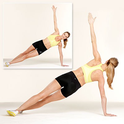Side plank for 30 seconds on each side 
