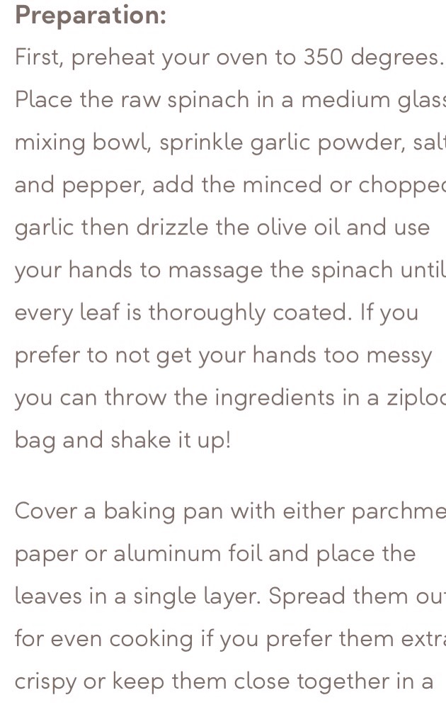Spinach Chips Recipe