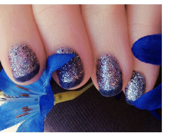 DIY Glitter Nail Polish With Eye Shadow French Tips!